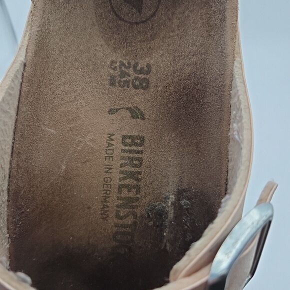 Birkenstock Arizona Two Strap Pink Ladies Size 38 US Size 7 - 7.5 Slides Slip On - Picture 8 of 8